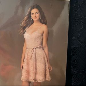 NWT MoriLee by Madeline Gardner Navy Beaded Lace Dress Sz 10